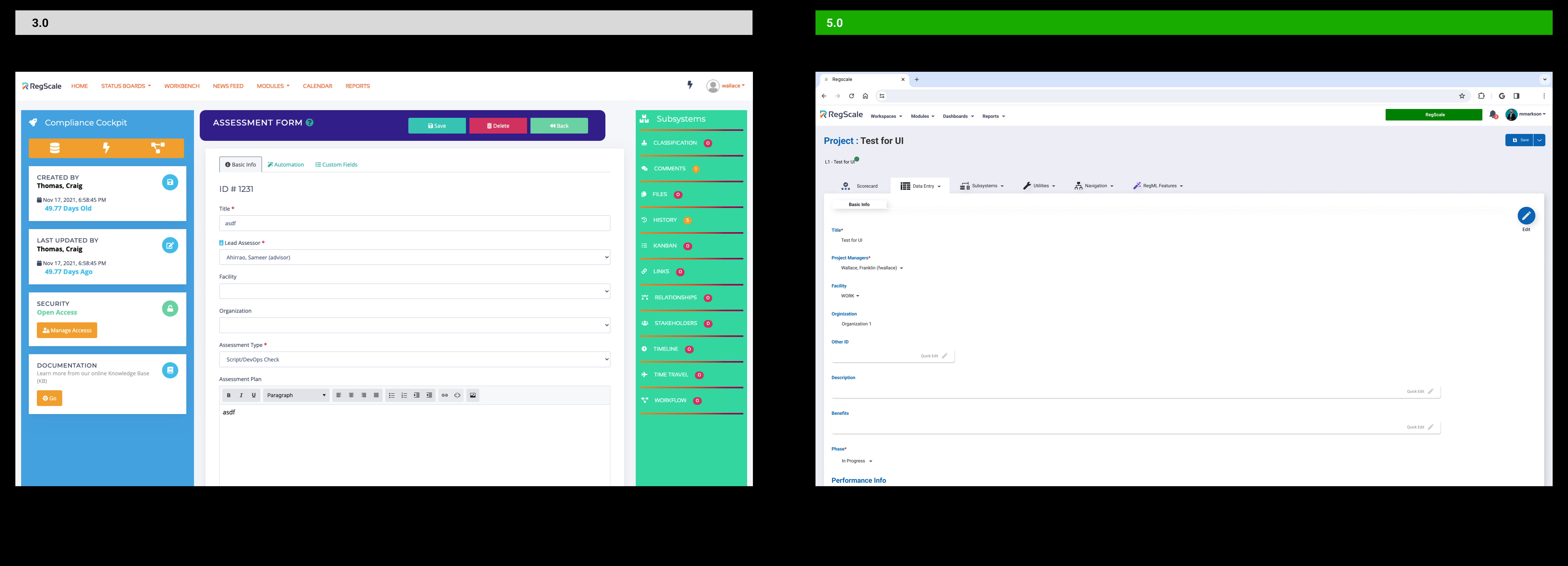  3.0 forms vs 5.0 forms